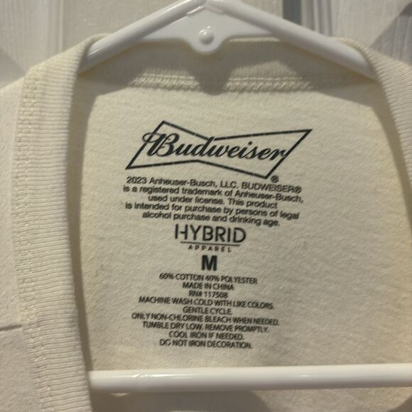 Budweiser Cream Short Sleeve Tee SZ medium - Picture 3 of 6